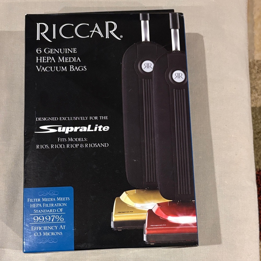 Riccar HEPA Media Vacuum Bags NWT